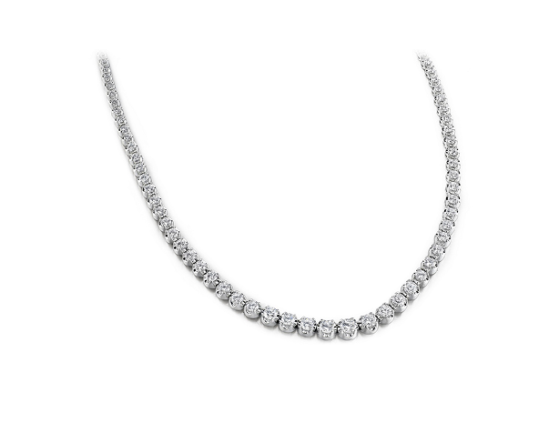 BEZEL-SET DIAMOND NECKLACE
