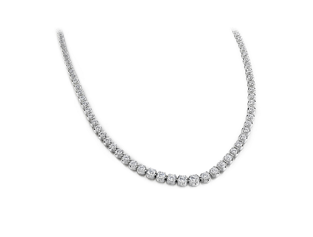 BEZEL-SET DIAMOND NECKLACE