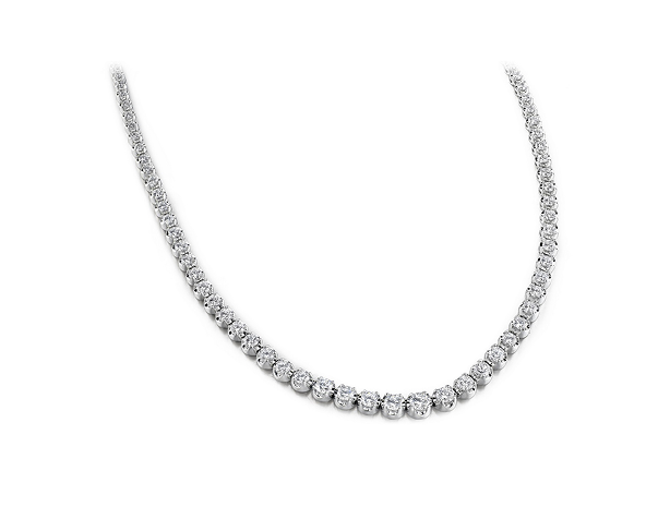 BEZEL-SET DIAMOND NECKLACE